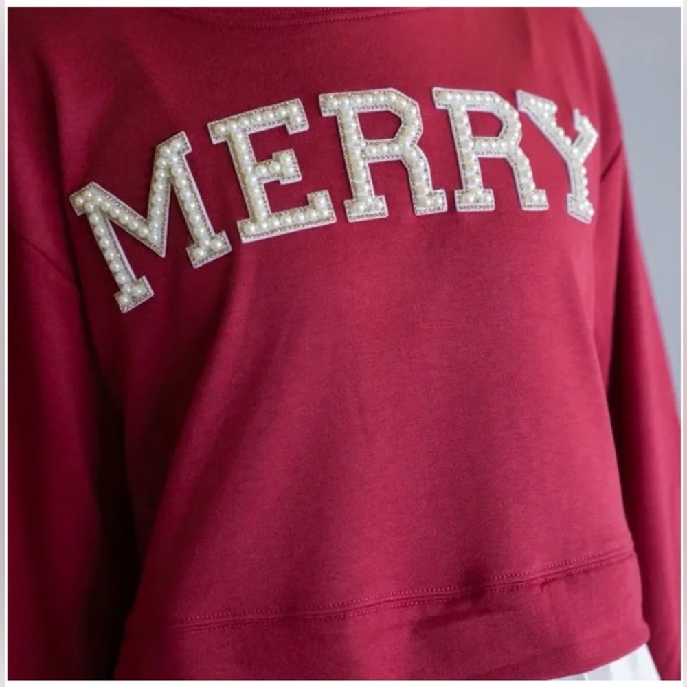 NWT Simply Southern Red 'Merry' Sweatshirt Dress - Picture 10 of 10